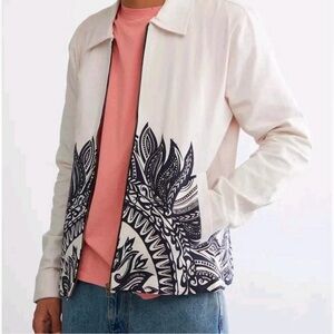Raga Man Cream and Black Patterned Jacket